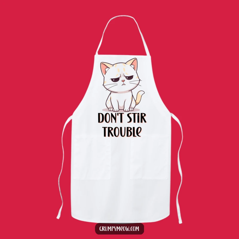 Funny Unimpressed Cat Tail Flick Apron - Annoyed Kitchen Accessory