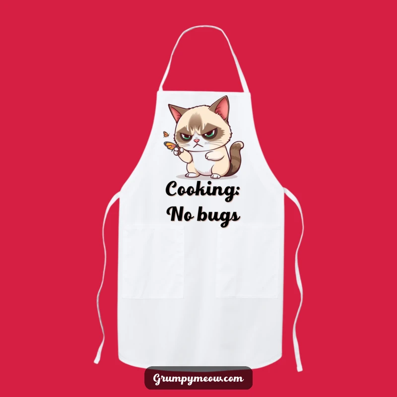 Funny Grumpy Butterfly Chef Apron, Cook with No Nonsense - Perfect Funny Gift