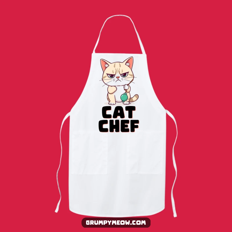 Funny Grumpy Cat Apron: Cook with Unimpressed Style, a Hilarious Kitchen Gift!