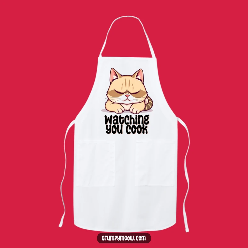 Funny Grumpy Cat Apron - Kitchen Surveillance Master