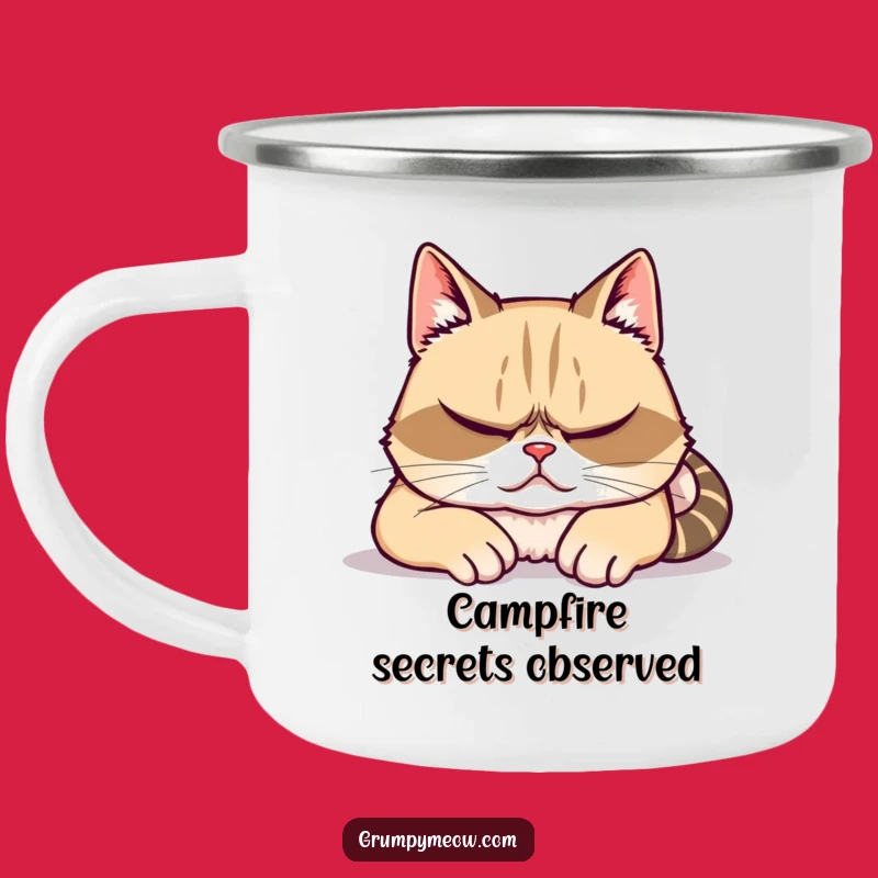 Funny Grumpy Cat Camping Mug - For the Observant Outdoorsman