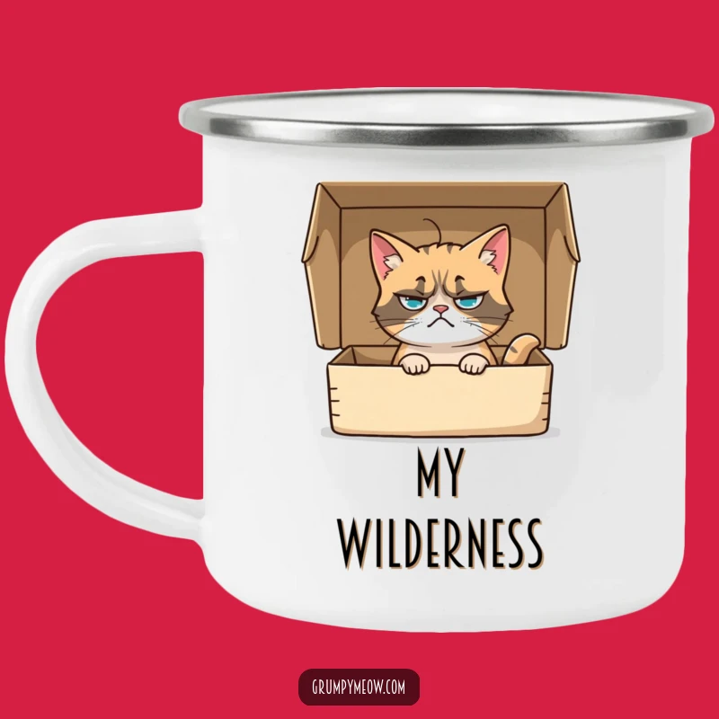 Funny Grumpy Cat Camping Mug, Enjoy Your Brew with Hilarious Feline Attitude - Gift