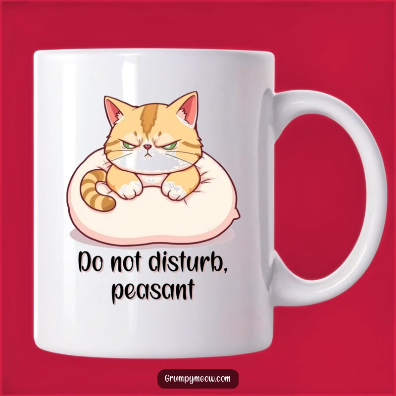 Funny Scowling Cat Nap Pillow Mug: The Perfect Grumpy Gift for Cat Lovers