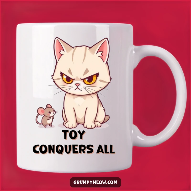 Funny Cat Stern Toy Mug: Hilarious Gift for Cat Lovers, Serious Playtime