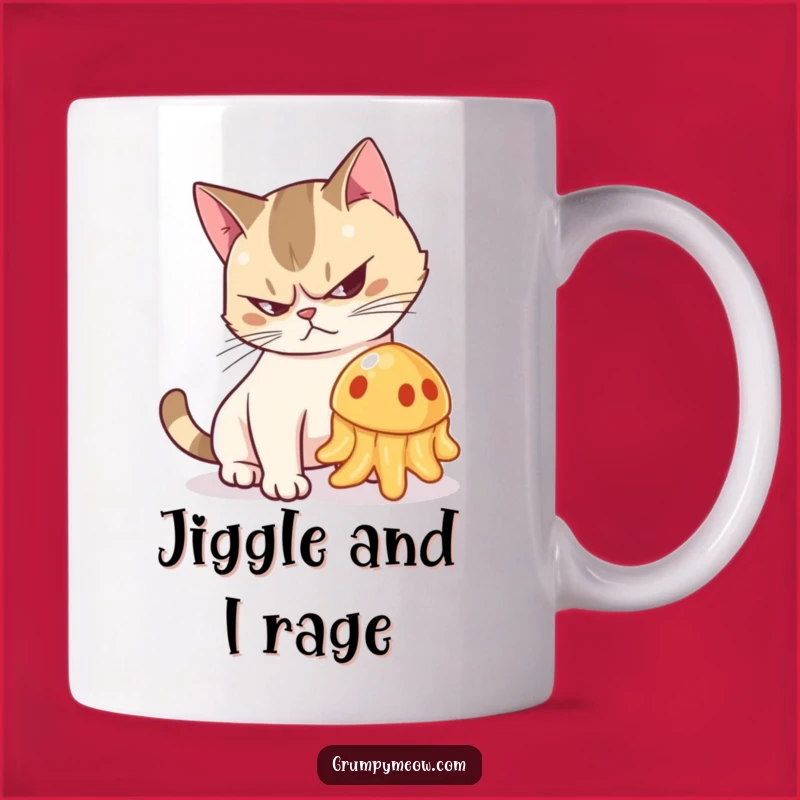 Funny Grumpy Cat Hissing Jelly Mug - Food Foe Humorous Gift