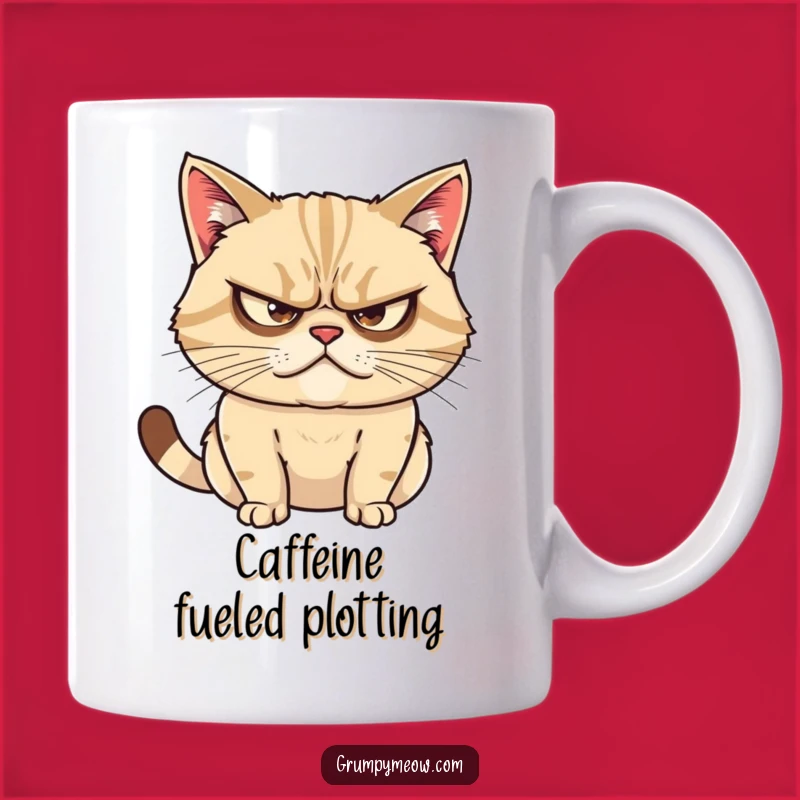 Funny Grumpy Cat Mischief Mug - Perfect Plotting Gift for Cat Lovers