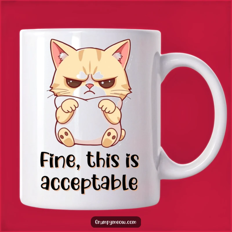 Funny Grumpy Cat Pillow Comfort Mug - Hilarious Feline Relaxation Gift Idea