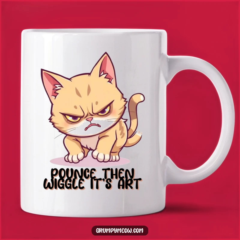 Funny Grumpy Cat Wiggle Pounce Mug: Hilarious Cat Lover Gift for Coffee Lovers
