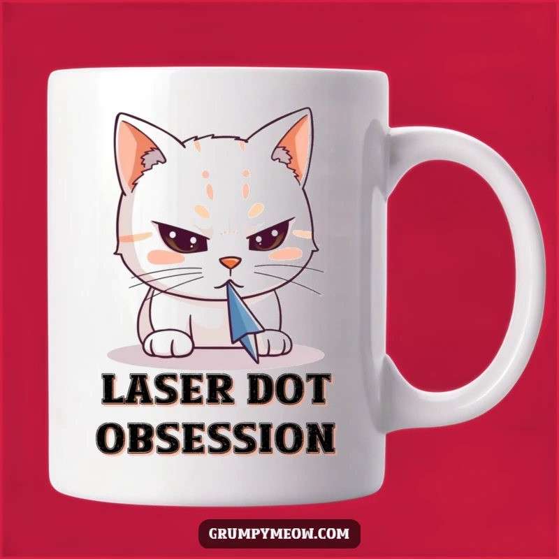 Funny Laser Cat Cursor Mug - Gift for Gamers and Tech Lovers