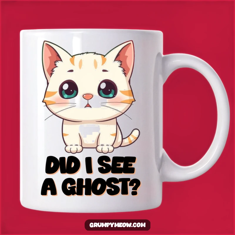 Funny Surprised Cat Mug: Wide-Eyed Feline for Your Morning Shock Gift