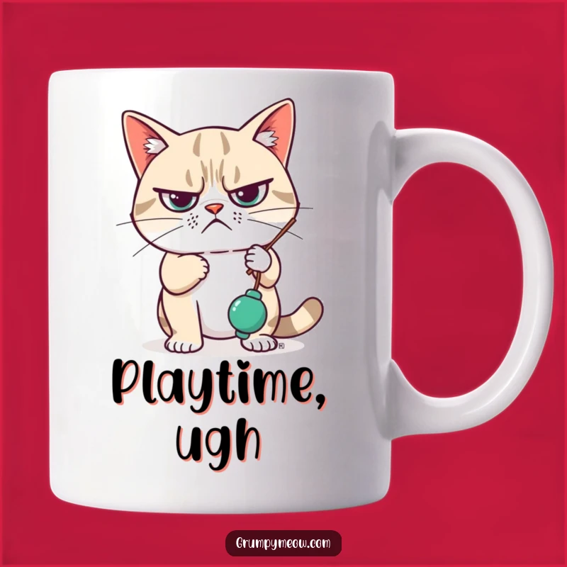 Funny Grumpy Cat Toy Mug: Unimpressed Swatting, a Perfect Funny Gift!