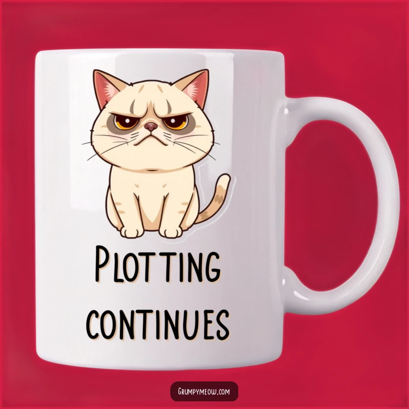 Funny Grumpy Cat Tail Twitch Mug - Subtle Humor for Cat Enthusiasts