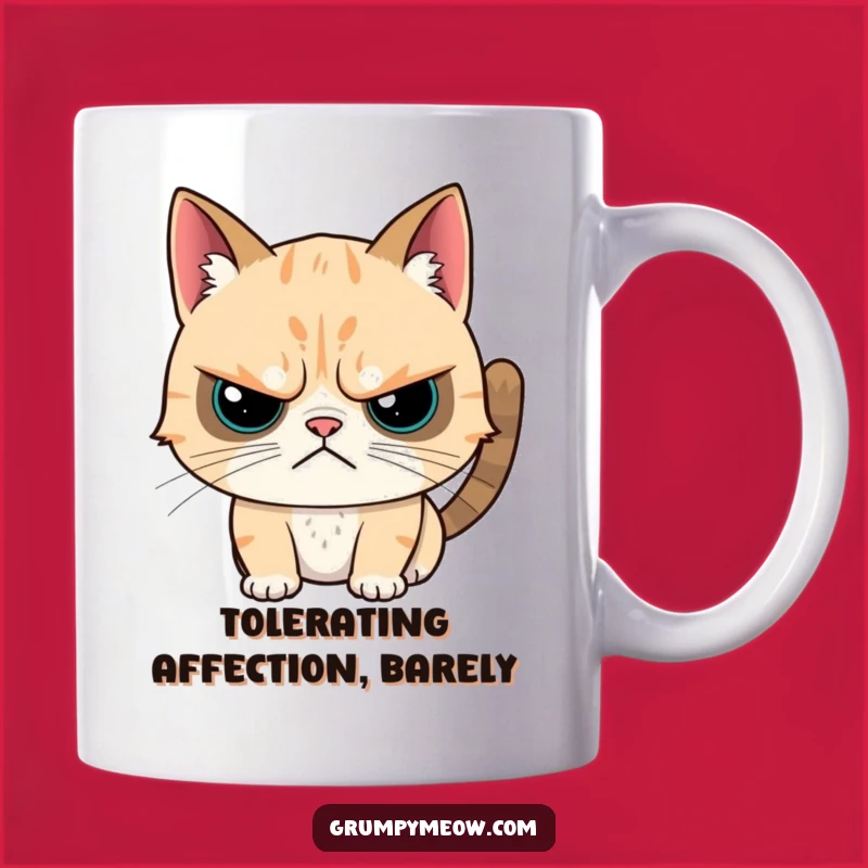 Funny Grumpy Cat Head Scratch Mug - Relatable Cat Lover Humor, Perfect Gift