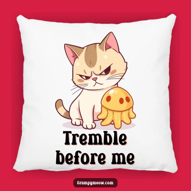Cozy Funny Grumpy Cat Jelly Hiss Pillow - Humorous Accent Gift
