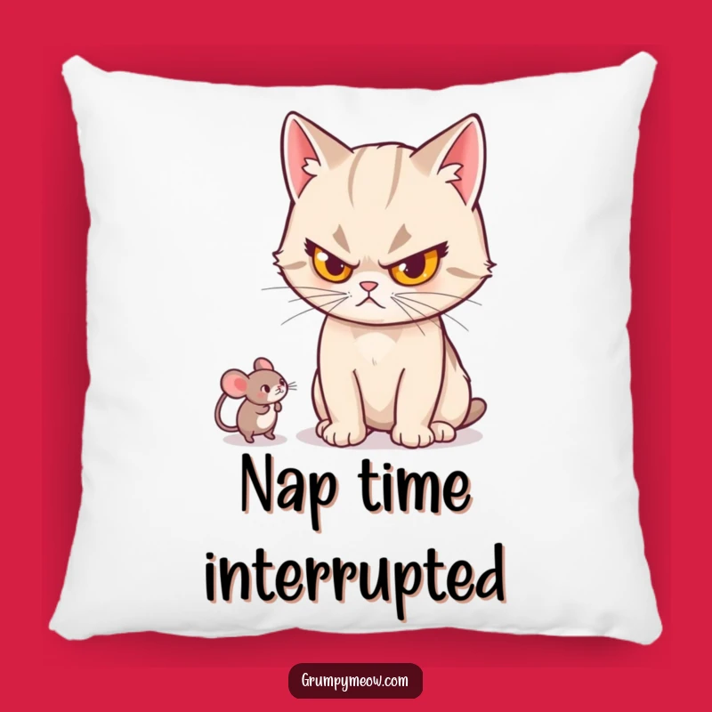 Funny Cat Stern Toy Pillow: Cozy, Hilarious Comfort for Cat Lovers, The Serious Cuddler