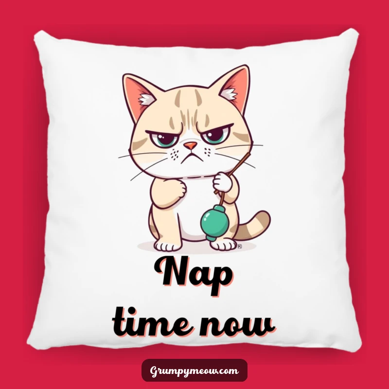 Funny Grumpy Cat Pillow: Cozy Up with Unimpressed Comfort Gift!