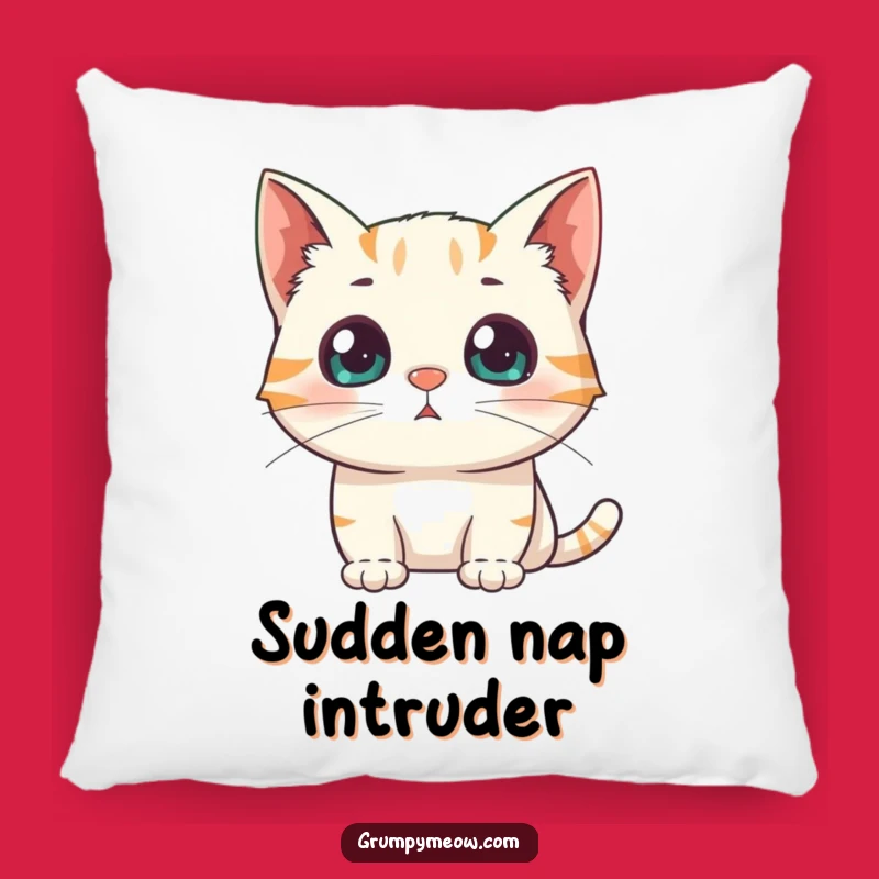 Funny Surprised Cat Pillow: Cozy Comfort with Wide-Eyed Astonishment