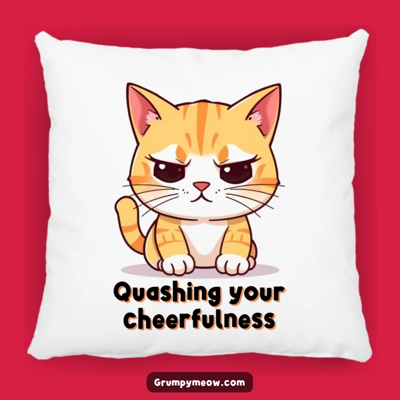 Funny Unimpressed Cat Pillow: Cozy Up with Critical Feline Comfort