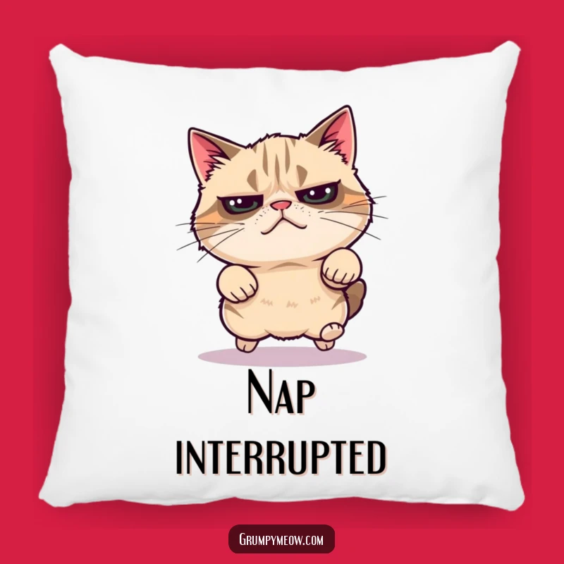 Funny Grumpy Cat Energy Burst Pillow: Cozy Comfort for the Surprisingly Active