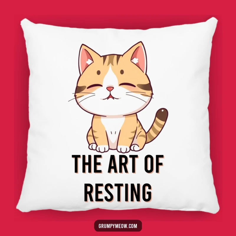 Funny Cat Sigh Pillow: Cozy, Hilarious Comfort for Cat Lovers, Embracing the Sigh