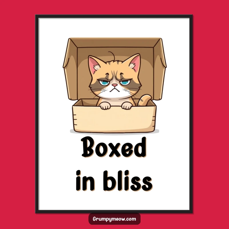 Funny Grumpy Cat Digital Art, Bring Hilarious Feline Attitude to Your Space - Gift