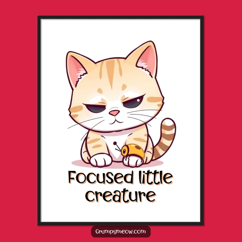 Funny Cat Insect Digital Art Print: Instant Hilarious Decor for Cat Lovers, The Stare