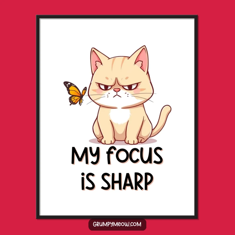 Funny Grumpy Cat Digital Art - Sarcastic Cat Lover Printable Wall Art