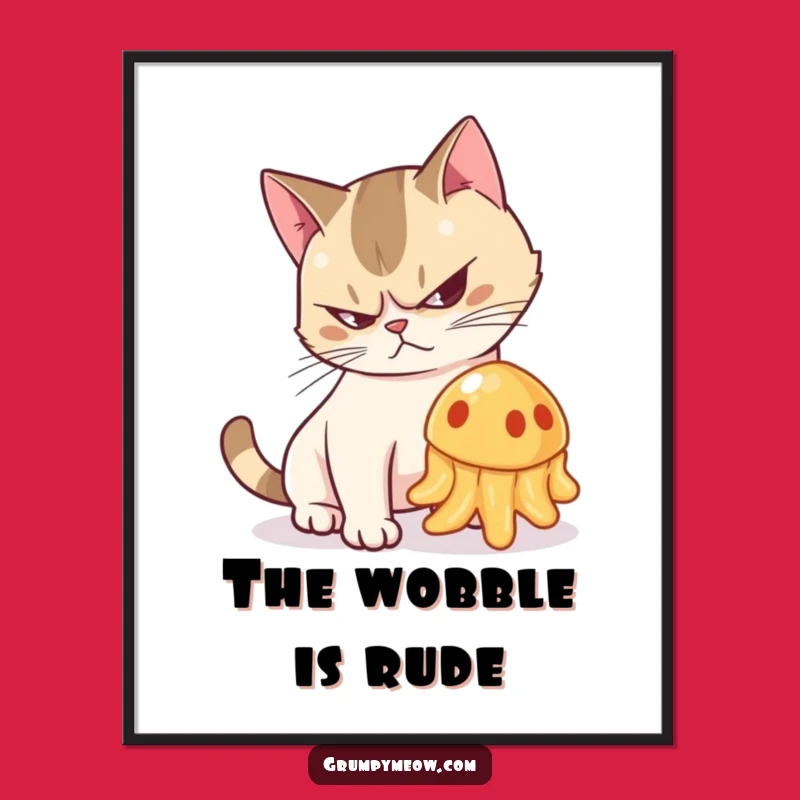 Funny Grumpy Cat Jelly Hiss Digital Art - Instant Humorous Gift