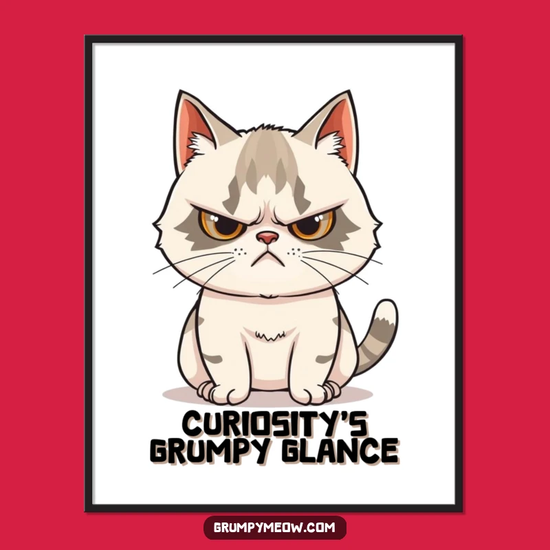 Funny Grumpy Cat Tail Digital Art: Instant Intrigue Download