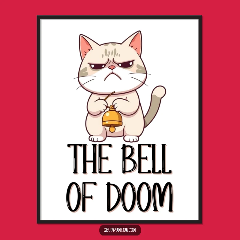 Instant Download Grumpy Cat Bell Play Art: Decorate with Sarcasm, Perfect Gift