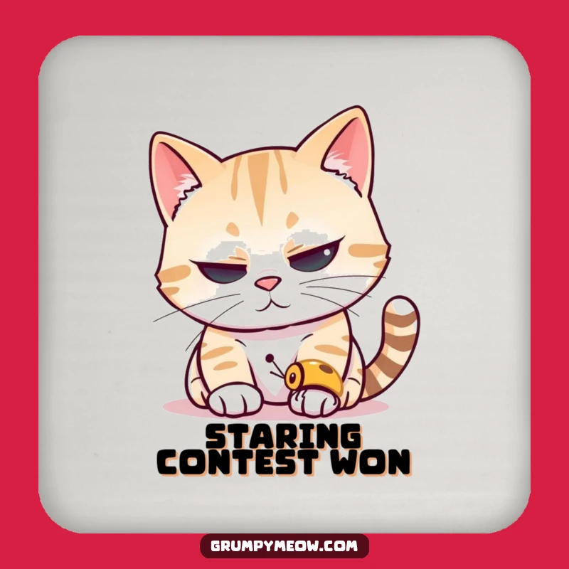 Funny Cat Insect Drink Coasters: Set of Hilarious Gifts for Cat Lovers, Protecting Surfaces with Focus