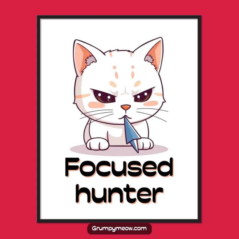 Funny Cat Cursor Poster - Modern Wall Art for Tech and Cat Lovers