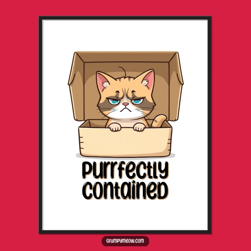 Funny Grumpy Cat Poster, Bring Hilarious Feline Attitude to Your Walls - Great Gift