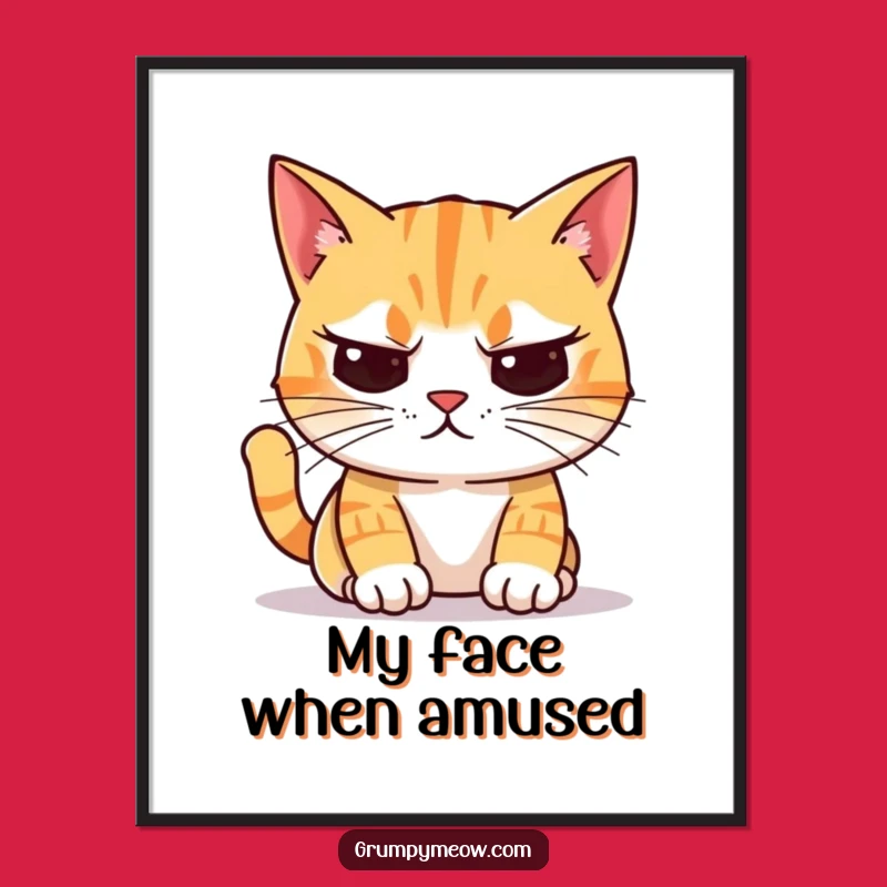 Funny Unimpressed Cat Poster: Wall Art That Judges Your Decor Choices