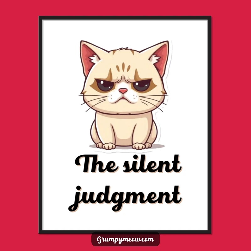 Funny Grumpy Cat Huff Poster: Wall Art That Sighs!