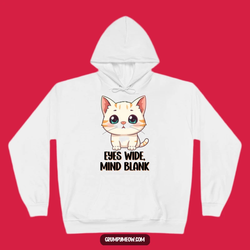 Funny Surprised Cat Hoodie: Cozy Up with Wide-Eyed Wonder