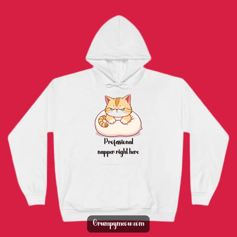 Funny Scowling Cat Hoodie: Cozy Up with Grumpy Feline Comfort and Style