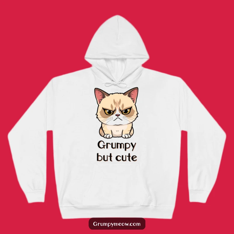 Cozy Funny Grumpy Cat Hoodie: Stay Warm and Grumpy Chic, a Hilarious Gift!