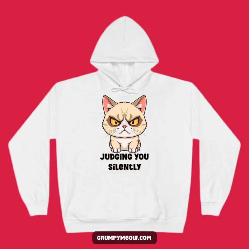 Funny Grumpy Cat Crossed Eyes Hoodie: Cozy Grumpiness, Hilarious Gift