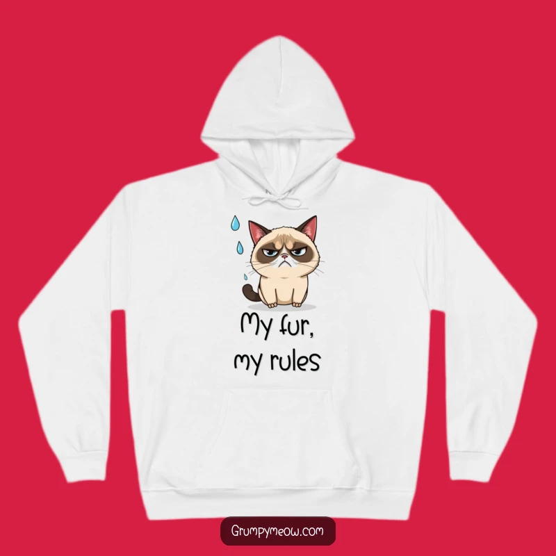 Cozy Funny Grumpy Cat Rain Hoodie, Stay Dry and Sarcastic - Perfect Funny Gift