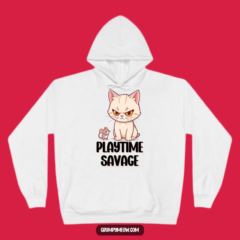 Funny Cat Stern Toy Hoodie: Cozy, Hilarious Gift for Cat Lovers, Serious Comfort