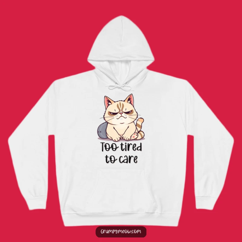 Cozy Funny Grumpy Cat Hoodie - Lounge & Sigh in Style