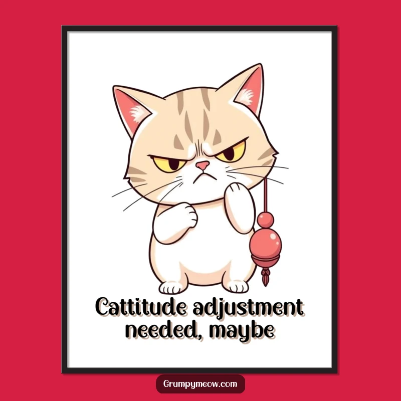 Free Printable Grumpy Cat Wall Art: Funny Disdainful Bat, Sarcastic Downloadable Decor