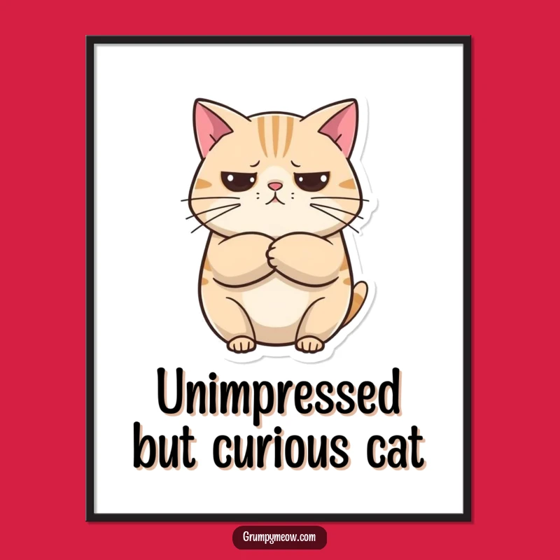 Free Printable Grumpy Cat Wall Art: Unimpressed Feline, Funny Downloadable Art