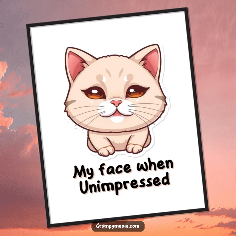 Funny Free Printable Wall Art: A cat with a curled lip, exuding subtle unimpressed judgment and quiet disdain.