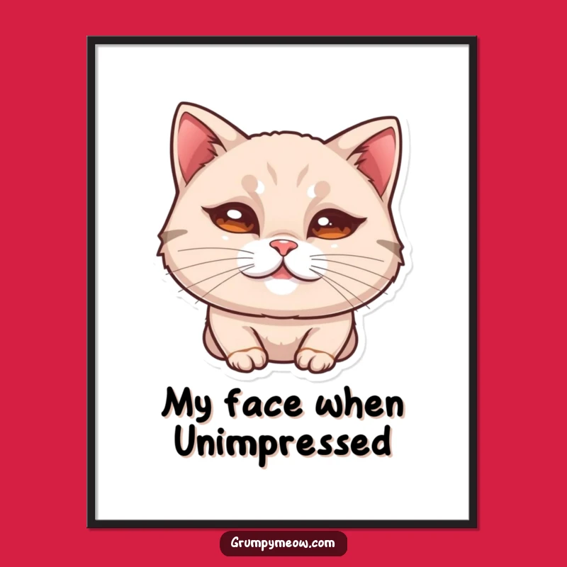Free Printable Wall Art: Curled Lip Cat - Humorous Unimpressed Downloadable Art