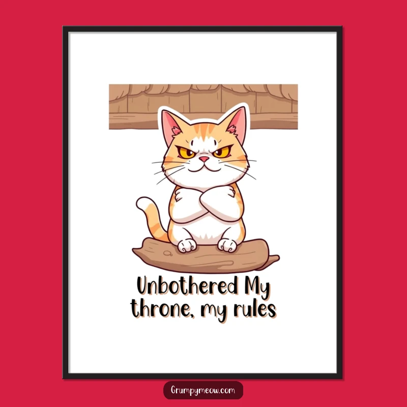 Free Printable Wall Art: Defiant Cat Decor Downloadable Art