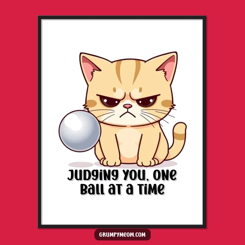 Free Printable Grumpy Cat Wall Art: Disapproving Stare Funny Cat Downloadable Art Gift