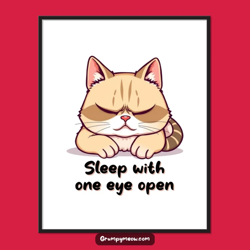 Grumpy Cat Surveillance Art: Free Printable Download for Home Decor