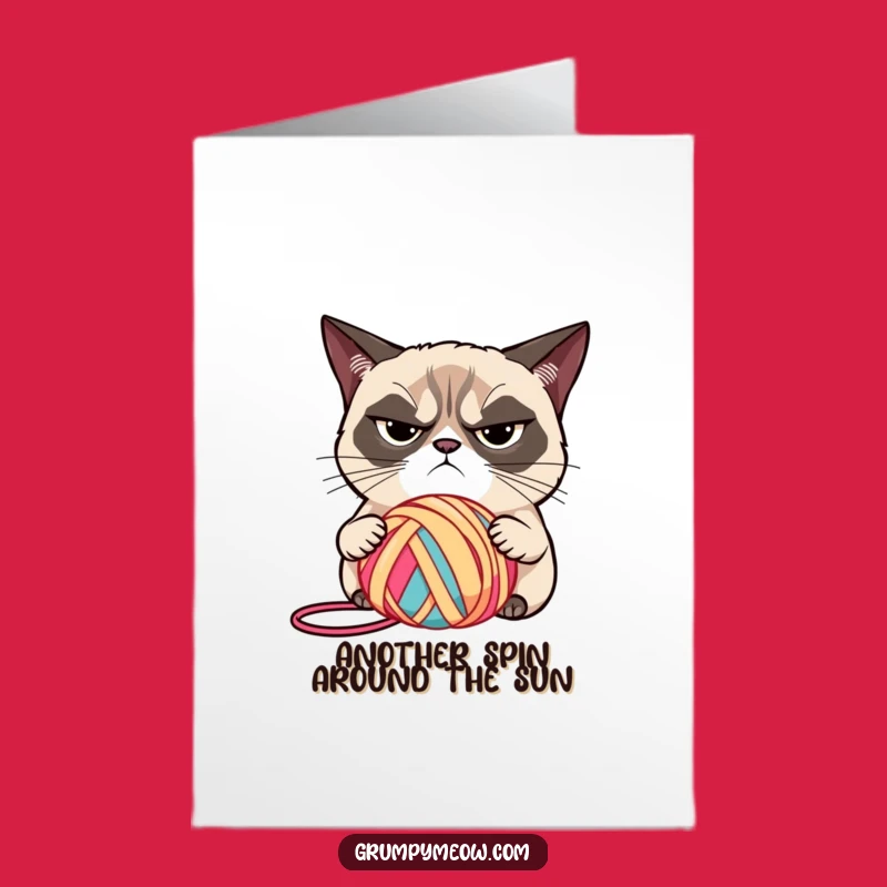 Free Printable Birthday Card: Grumpy Cat Judges Yarn, Funny Downloadable Gift